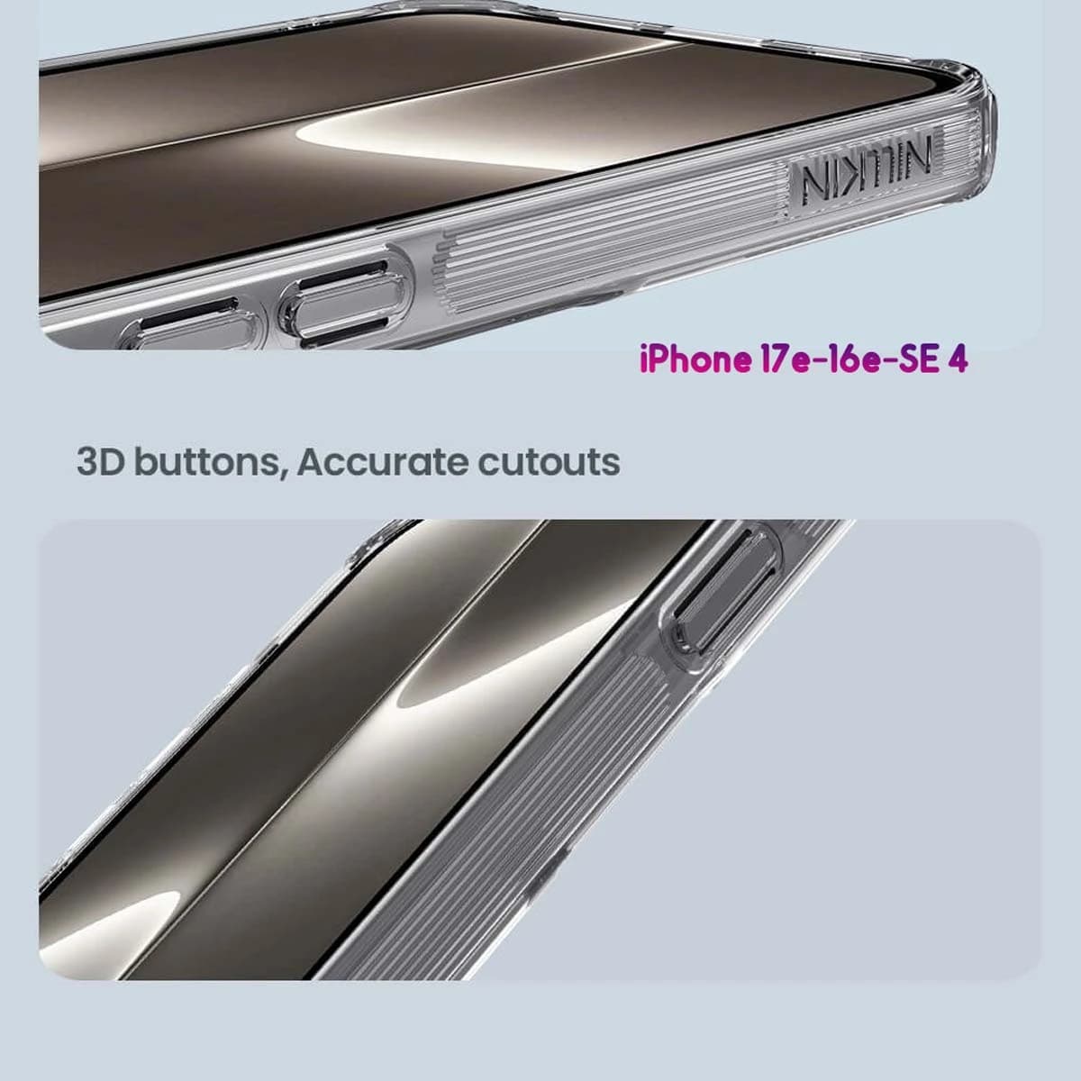 قاب شفاف iPhone 17e مارک نیلکین مدل TPU Pro — تصویر ۶