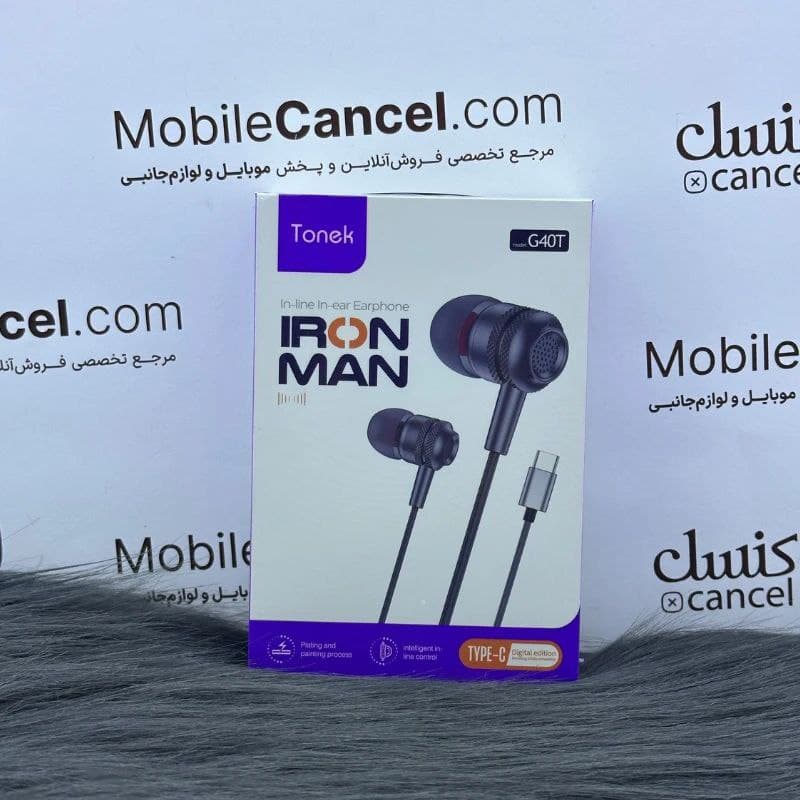 هندزفری سیمی تایپ سی Type-C تونک مدل G40T — تصویر ۴