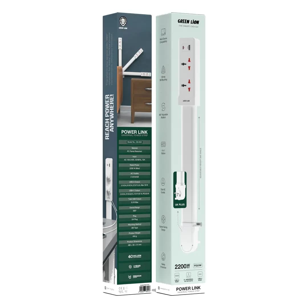 چندراهی برق یونیورسال گرین لاین Power Link GN650PSKTWH — تصویر ۷