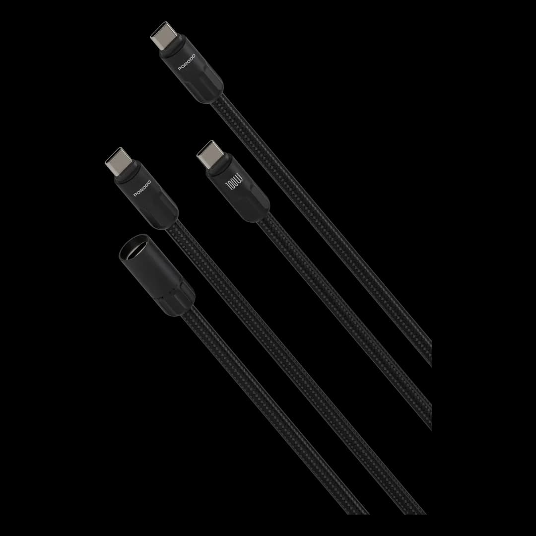 کابل افزایش طول USB-C به USB-C پرودو 100 وات PDCBL53BK — تصویر ۴