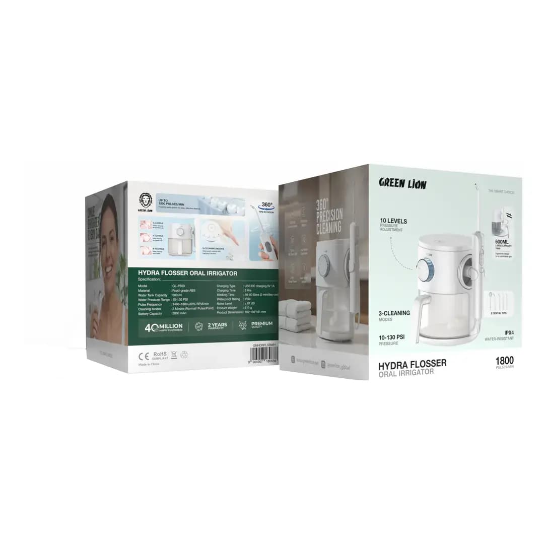 واتر فلاسر گرین لاین Hydra Flosser دستگاه شستشوی دهان و دندان مدل GNHDRFLSRWH — تصویر ۸
