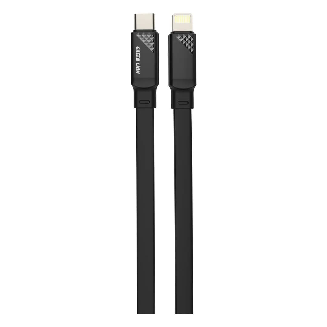 کابل سیلیکونی USB-C به لایتنینگ گرین لاین مدل GNTPE1MC2LBK — تصویر ۲