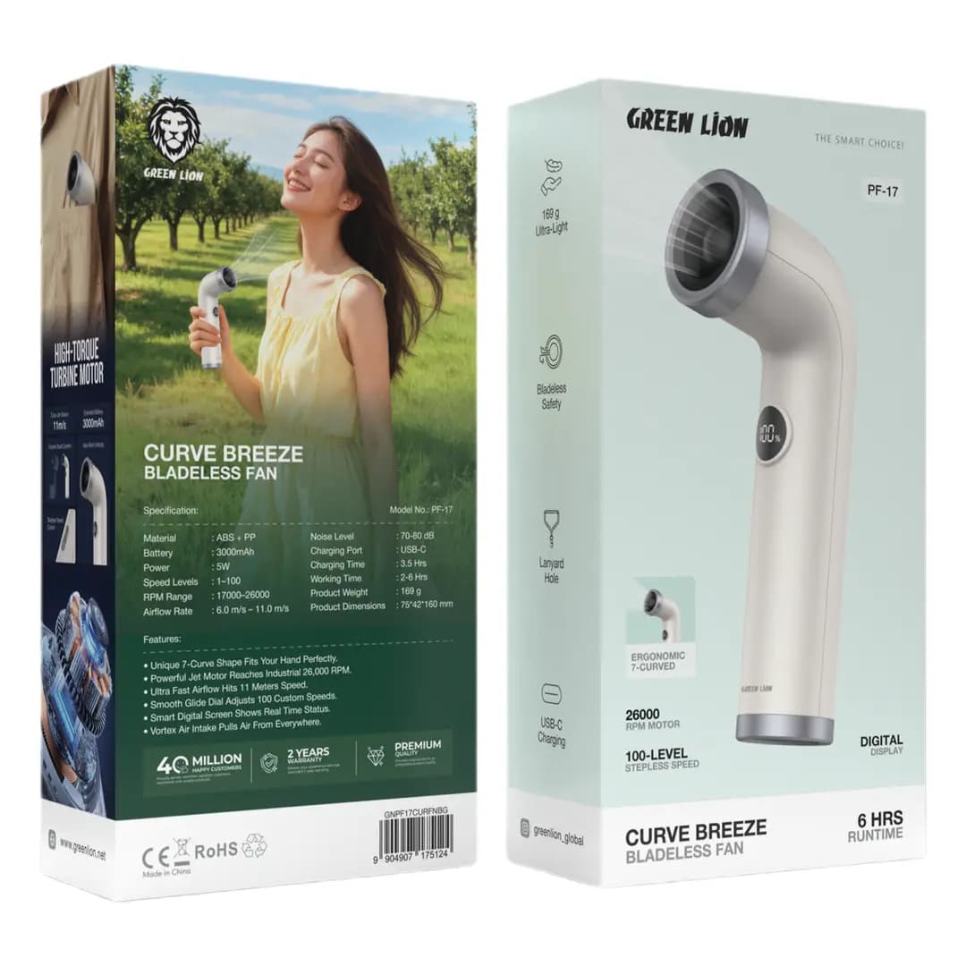 پنکه بدون پره گرین لاین Curve Breeze مدل GNPF17CURFNBG — تصویر ۵