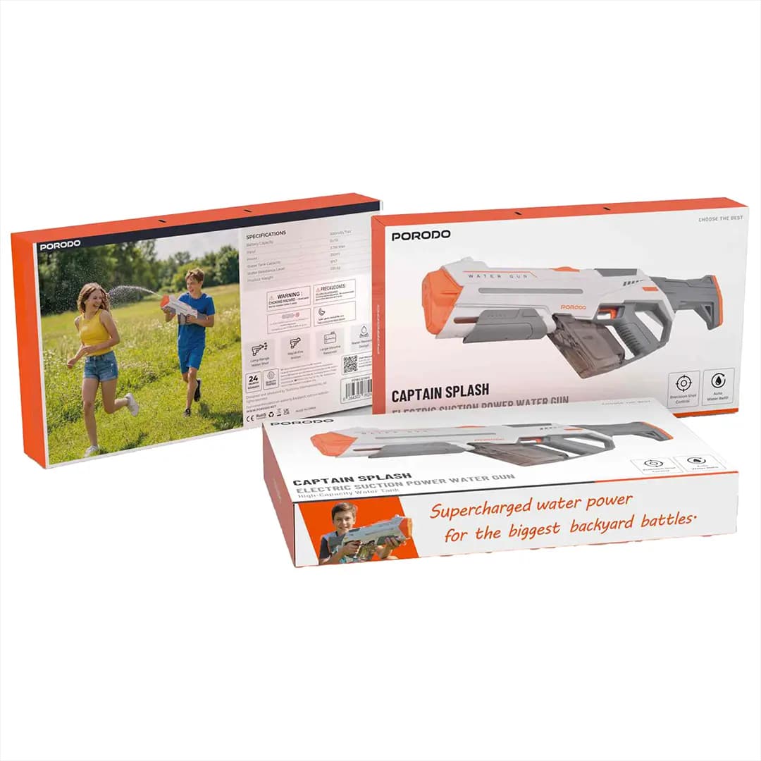 تفنگ آبپاش برقی مکشی پرودو مدل Captain Splash 350 میلیلیتری PDWG121WH — تصویر ۶