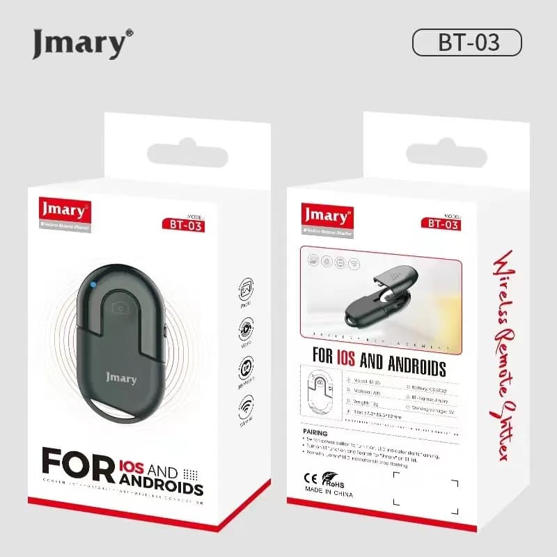 ریموت شاتر بلوتوثی جی‌مری BT-03 Jmary مناسب اندروید و iOS — تصویر ۳