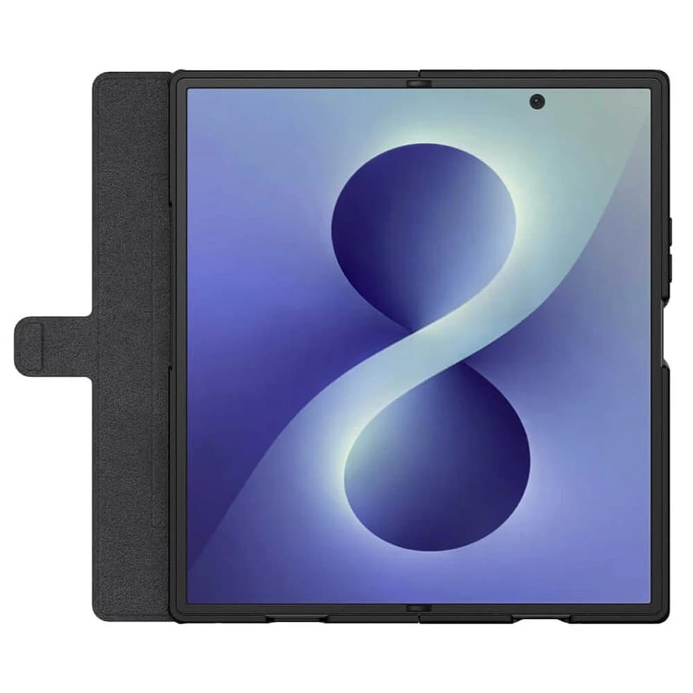 کیف مگنتی چرمی Galaxy Z Fold 8 Ultra با درب مگنتی و محافظ دوربین استند دار مارک نیلکین مدل Qin Prop — تصویر ۱۱