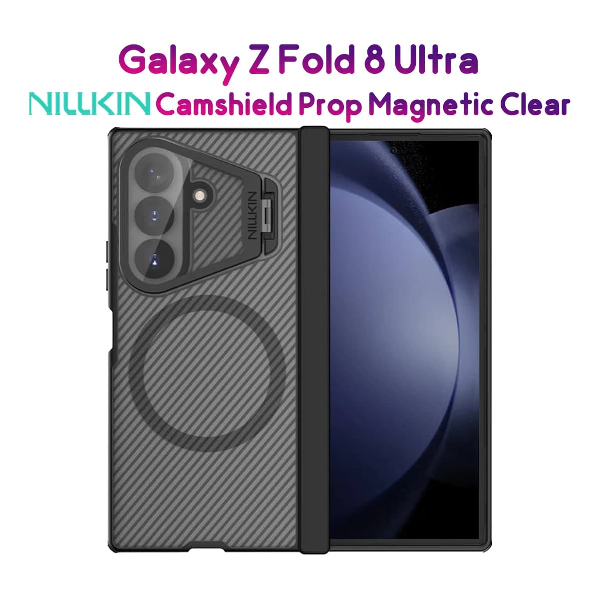 گارد دودی مگنتی کمرا استند Galaxy Z Fold 8 Ultra مارک نیلکین مدل Camshield Prop — تصویر ۲
