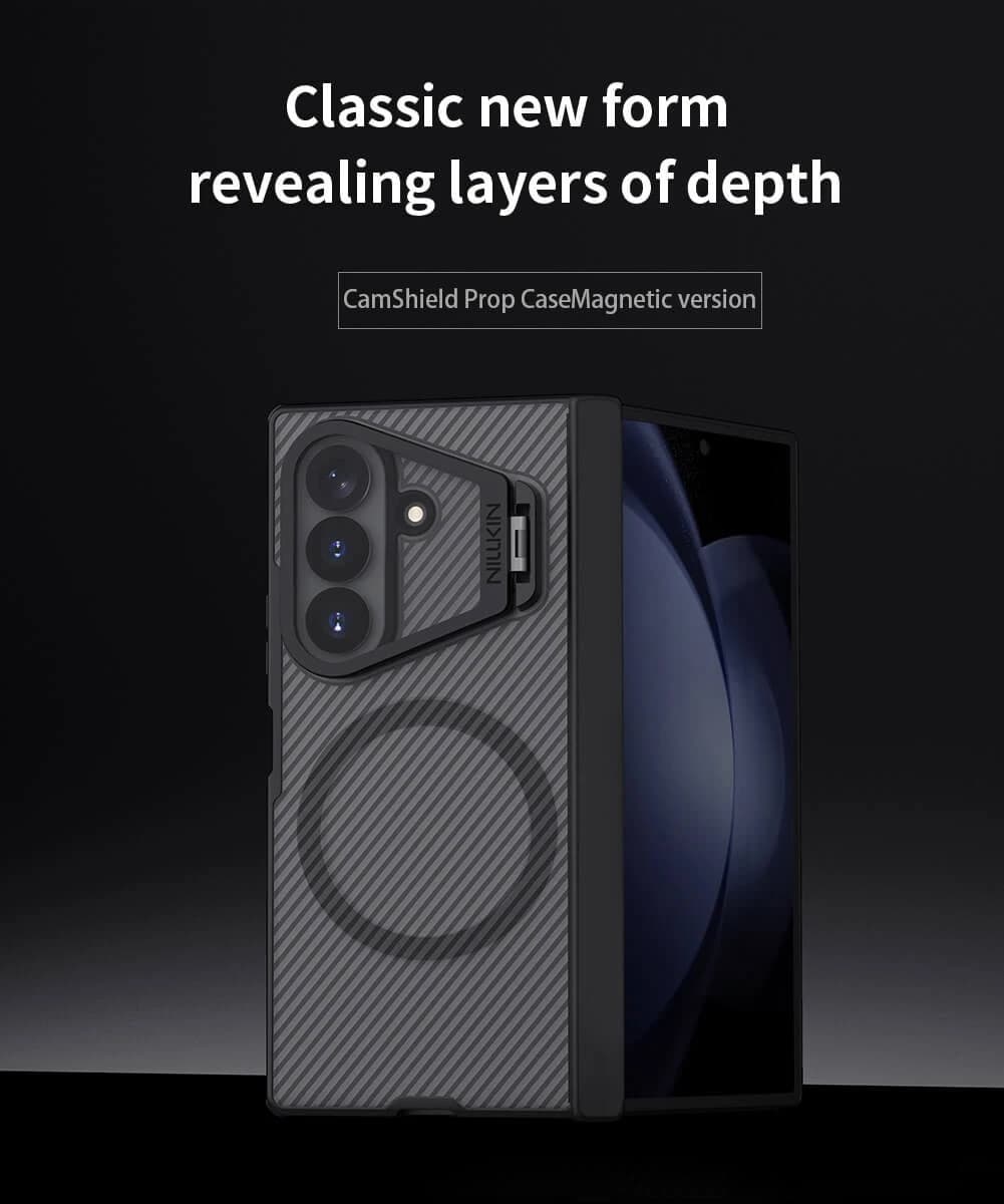 گارد دودی مگنتی کمرا استند Galaxy Z Fold 8 Ultra مارک نیلکین مدل Camshield Prop — تصویر ۸