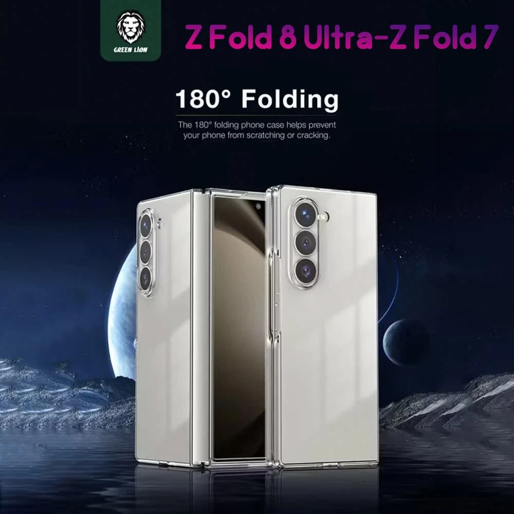 قاب Delgado تمام شفاف Galaxy Z Fold 8 Ultra مارک Green Lion — تصویر ۹