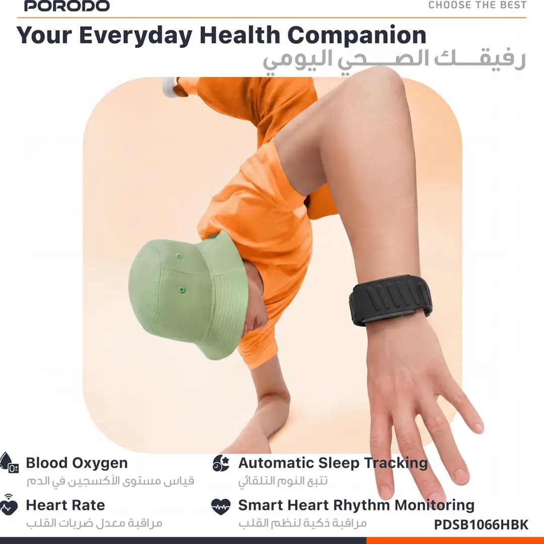 مچ‌بند سلامتی پرودو TrackFit Apex با پایش الکتروکاردیوگرام PDSB1066HBK — تصویر ۴