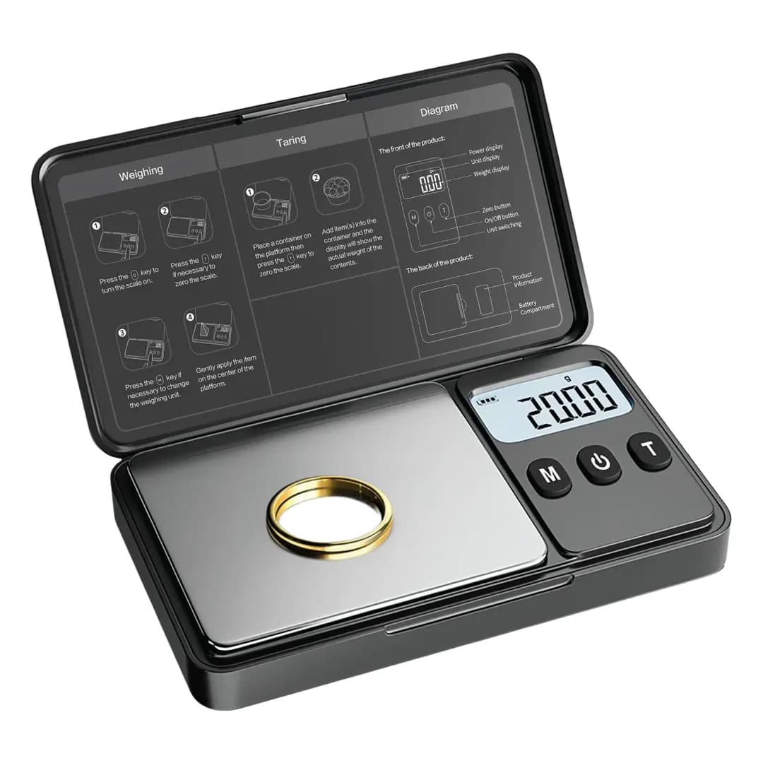 ترازوی دیجیتال طلا و جواهرات گرین لاین مدل GNJWSCALEBK