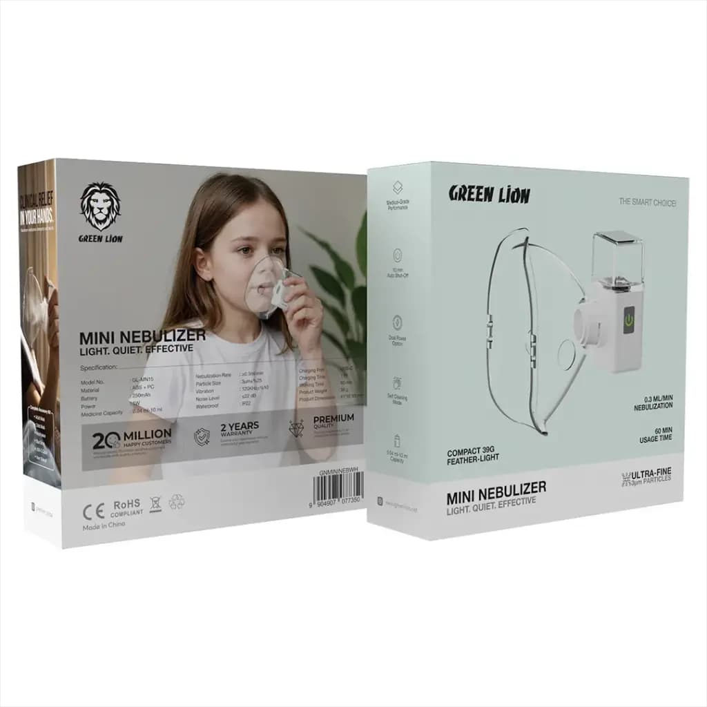 نبولایزر قابل حمل گرین لاین Mini Nebulizer مدل GNMININEBWH — تصویر ۳