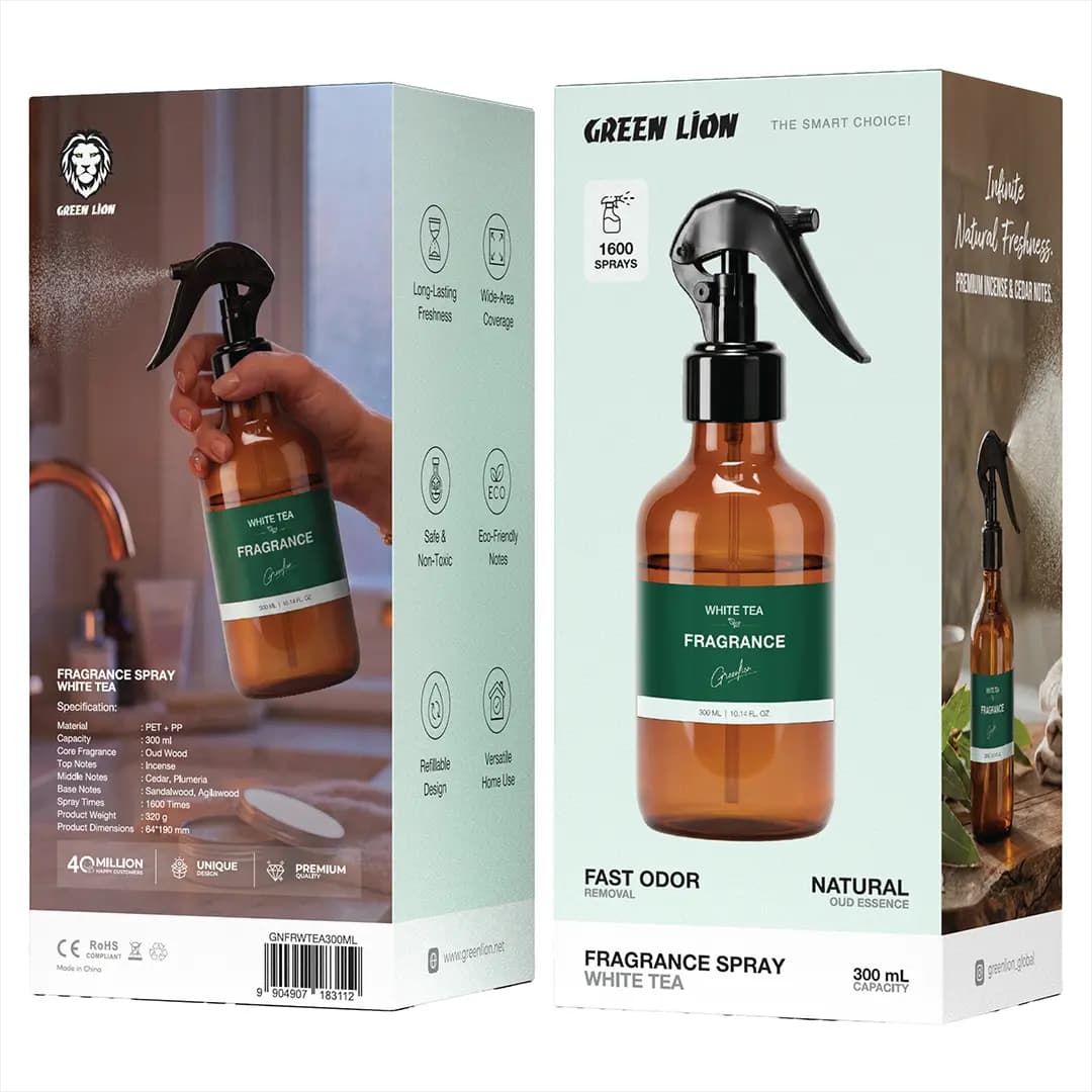 اسپری خوشبوکننده گرین لاین White Tea حجم 300 میلی‌لیتر مدل GNFRWTEA300ML — تصویر ۳