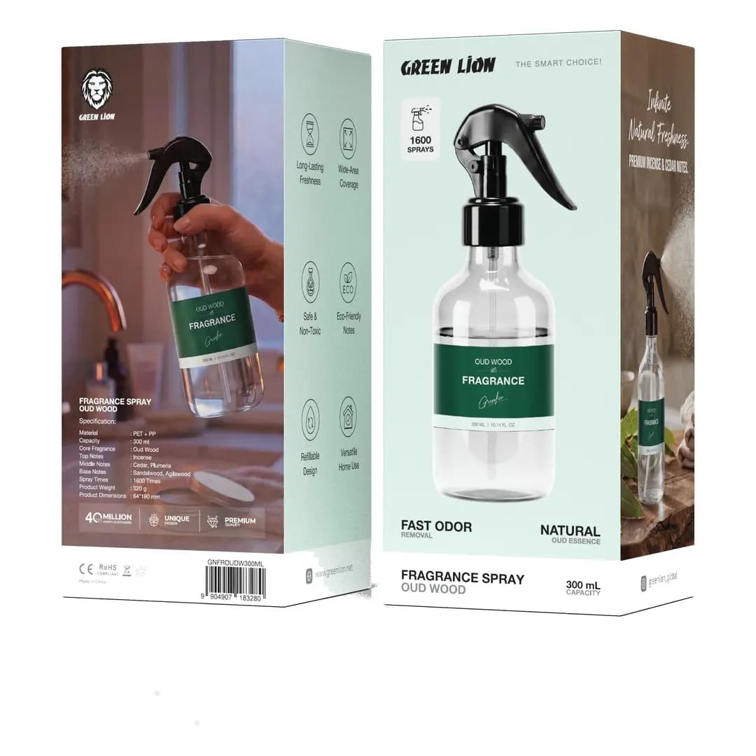 اسپری خوشبوکننده گرین لاین Oud Wood حجم 300 میلی‌لیتر مدل GNFROUDW300ML — تصویر ۳