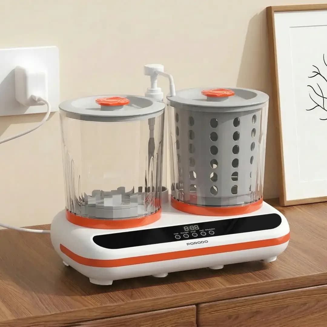 مینی ماشین لباسشویی قابل حمل دو مخزنه پرودو Lifestyle Launder Twin مدل PDLFSTHP200WH — تصویر ۳