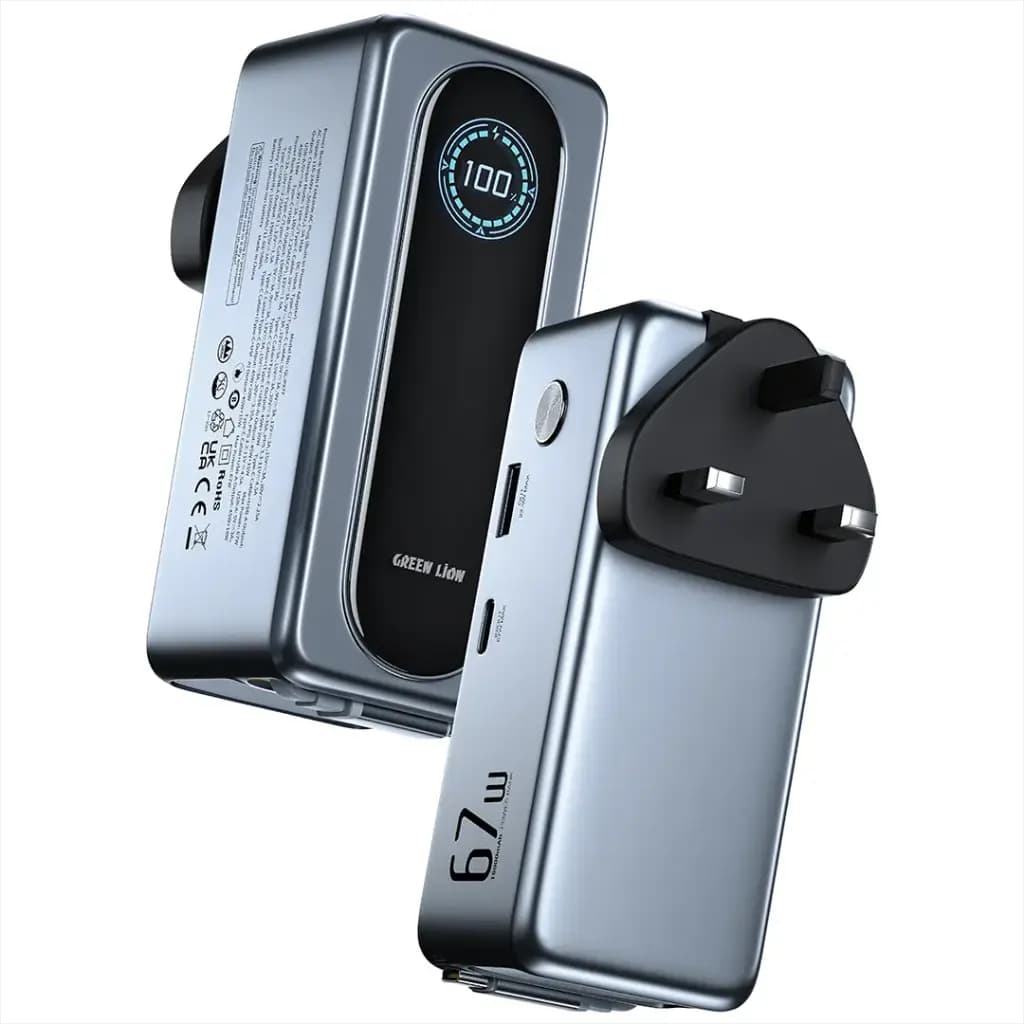 پاوربانک و شارژر دیواری گرین لاین Evera ظرفیت 15000 میلیآمپرساعت مدل GNEV15KPBGY — تصویر ۲