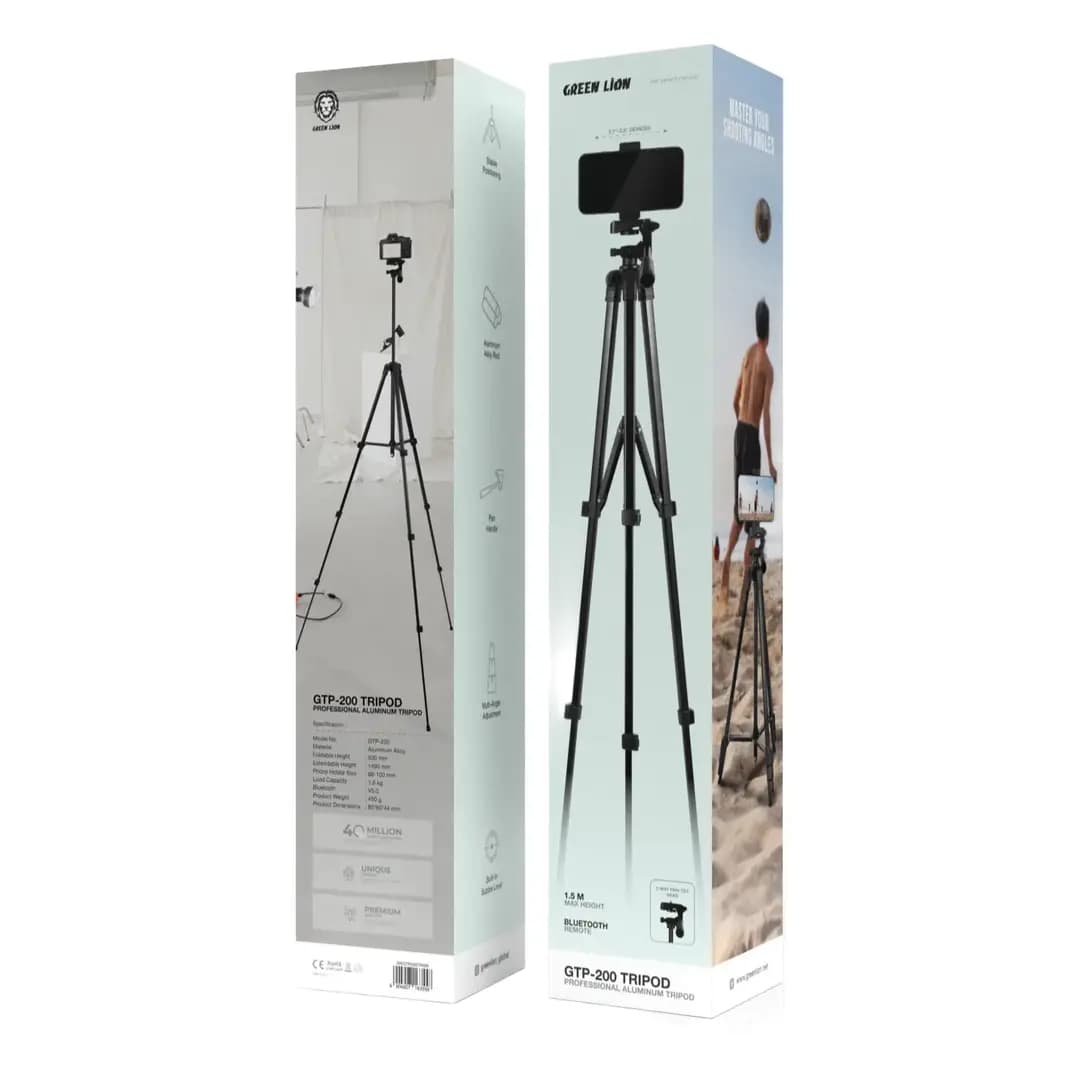 سه پایه آلومینیومی حرفه‌ای گرین لاین GTP-200 مدل GNGTP200TRIBK — تصویر ۶