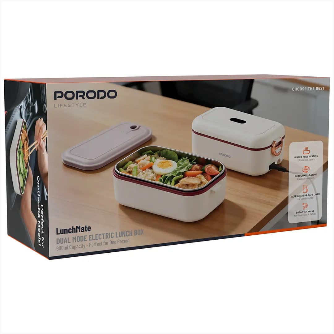 لانچ باکس برقی دوحالته پرودو LunchMate مدل PDLFSTL0376WH — تصویر ۶