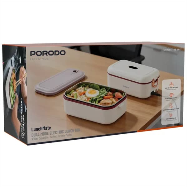 لانچ باکس برقی دوحالته پرودو LunchMate مدل PDLFSTL0376WH — تصویر ۸
