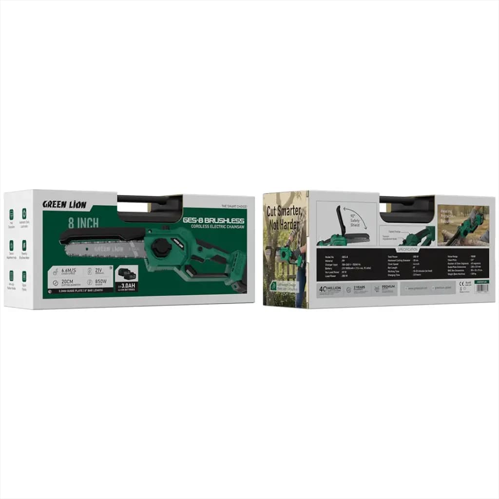 اره زنجیری شارژی براشلس گرین لاین GES-8 Brushless – GNOCSWTLGN — تصویر ۱۱