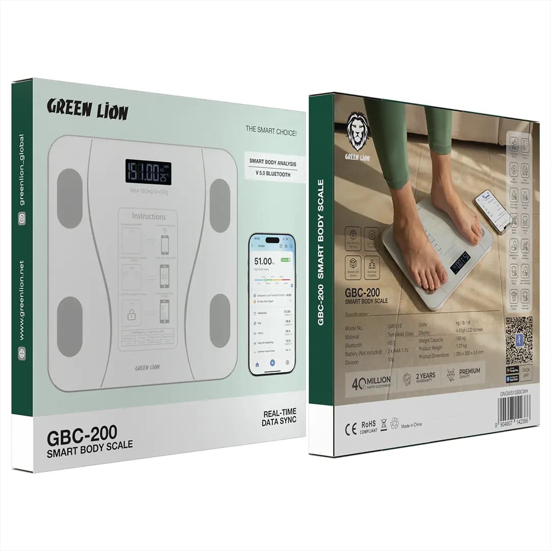 ترازوی هوشمند گرین لاین GBC-200 مدل GNGWS13SBCWH — تصویر ۳