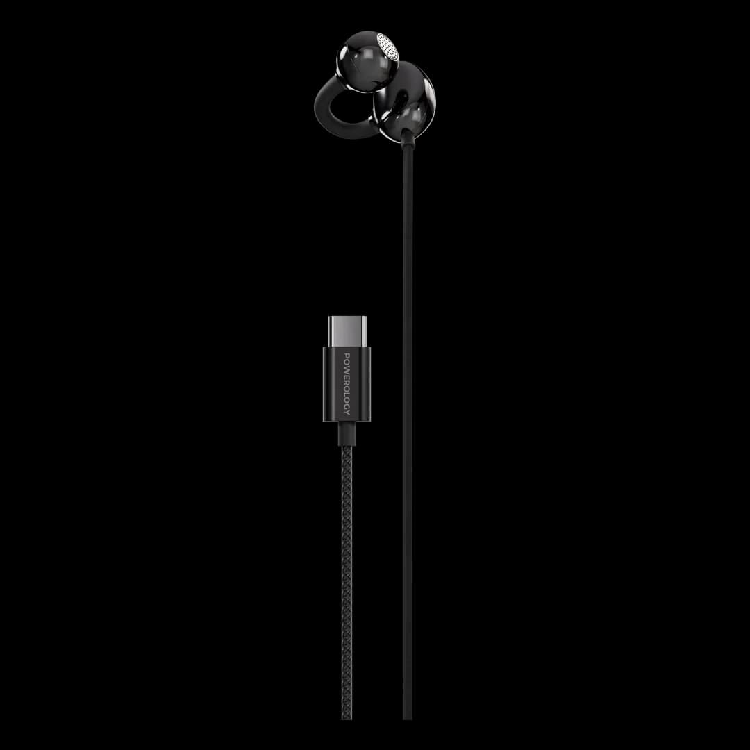 هندزفری سیمی تک‌گوش پاورولوژی Voro Clip-On مدل PWSCWES12
