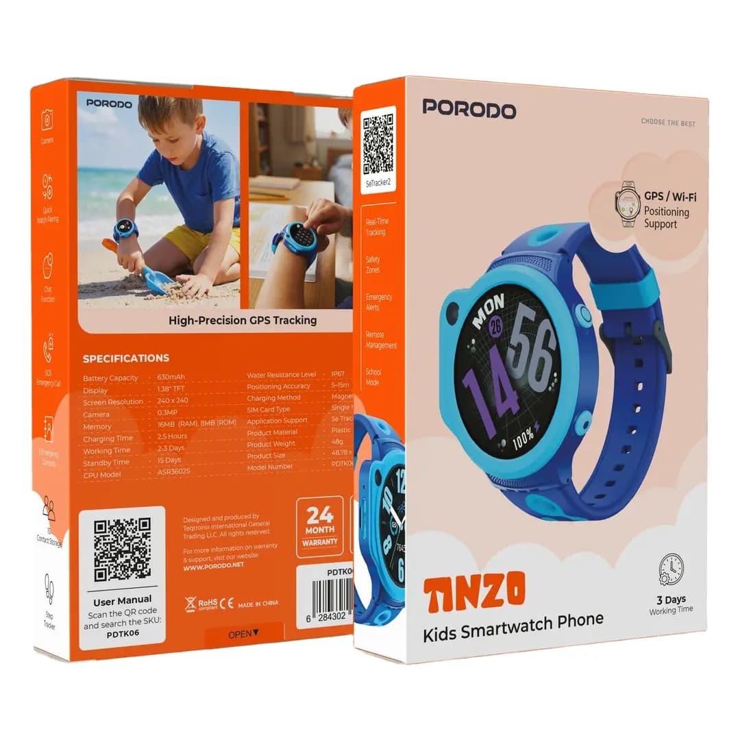 ساعت هوشمند سیم‌کارتی کودک پرودو Tinzo مدل PDTK06 — تصویر ۴