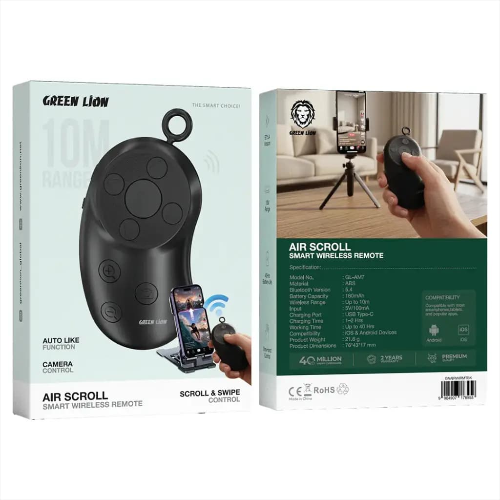 ریموت کنترل هوشمند بیسیم گرین لاین Air Scroll مدل GNAIRWIRMTBK — تصویر ۳