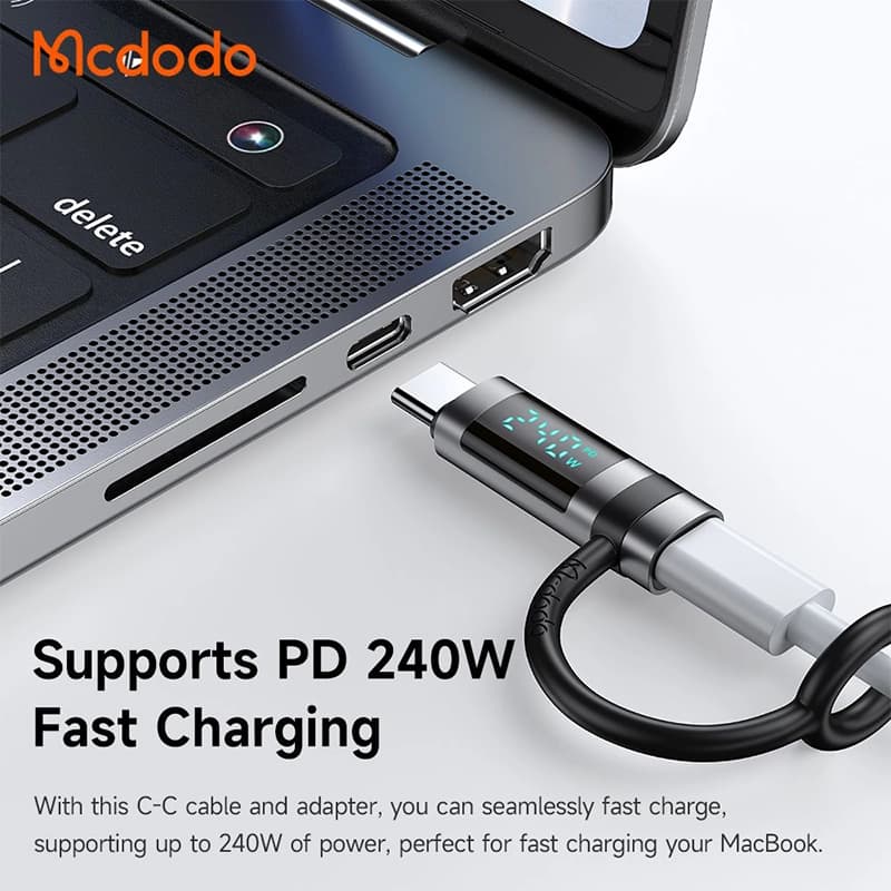 تبدیل نمایشگردار 240 واتی تاپ سی به تایپ سی مک دودو مدل MCDODO OT-2620 — تصویر ۱۰