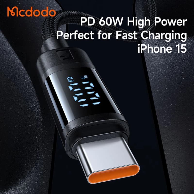 کابل شارژ سریع تایپ سی به تایپ سی 60 وات مک دودو مدل MCDODO CA-5780 — تصویر ۴