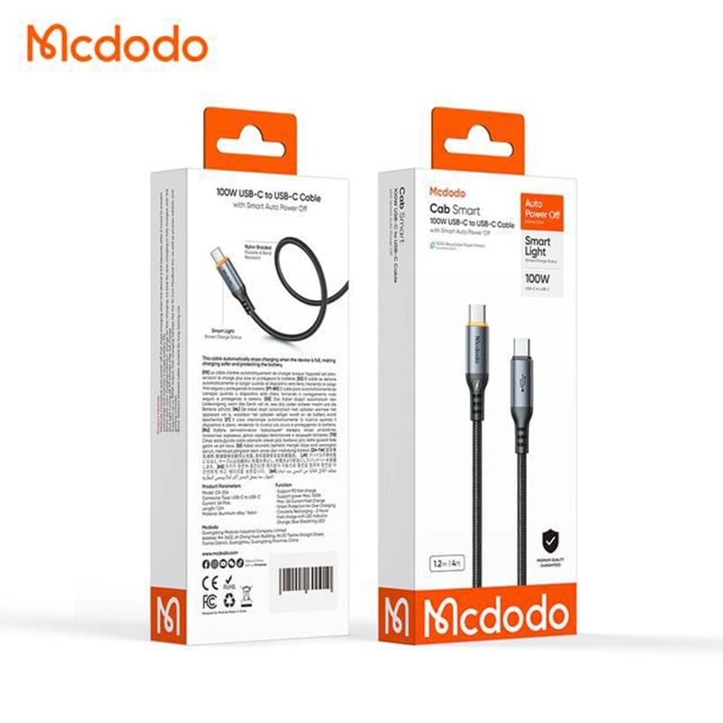 کابل شارژ سریع USB به تایپ سی 100وات مک دودو مدل MCDODO CA-2040 — تصویر ۷