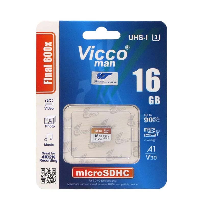 کارت حافظه میکرو 16 گیگ ویکومن Vicco Man Extra 533X U1 80MB/s بدون خشاب (حراجی)