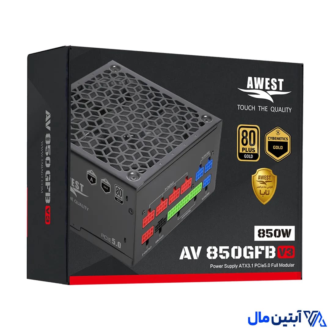 پاور اوست Awest AV850-GFB V3 Gold Full Modular 850W — تصویر ۵
