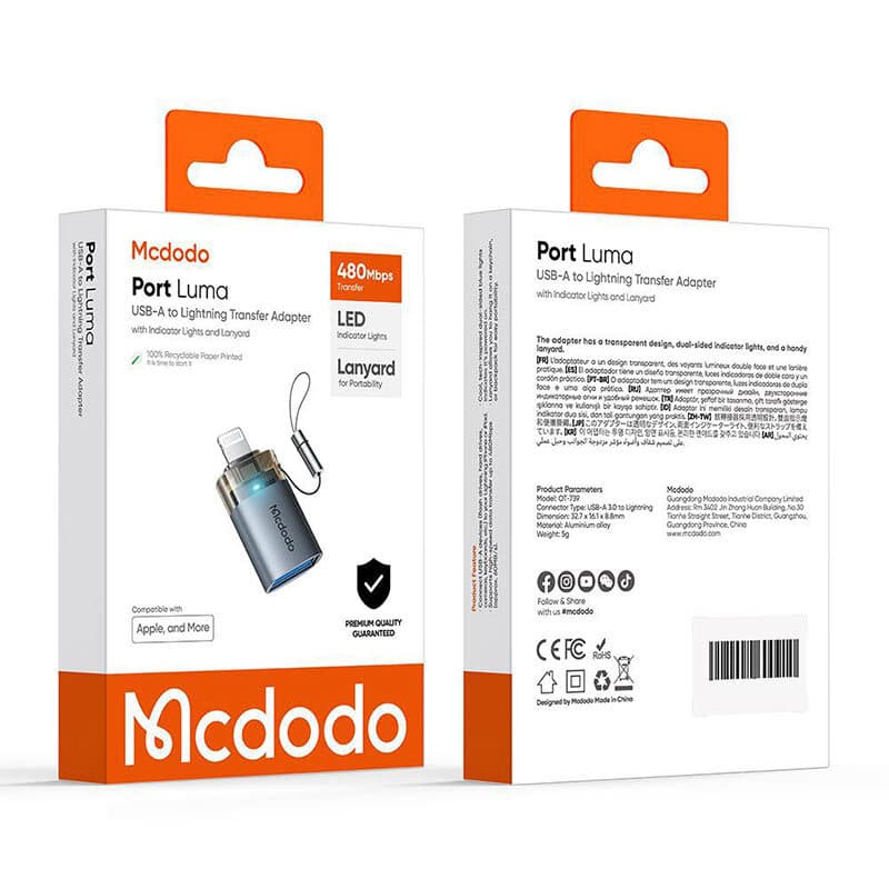 تبدیل USB OTG به لایتنینگ مک دودو OT-739 — تصویر ۹