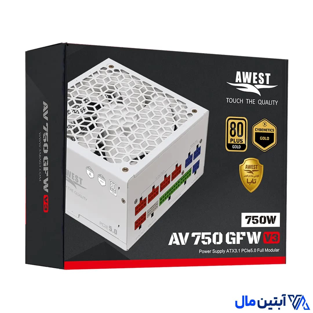 پاور اوست Awest AV 750GFW V3 Gold Full Modular — تصویر ۳