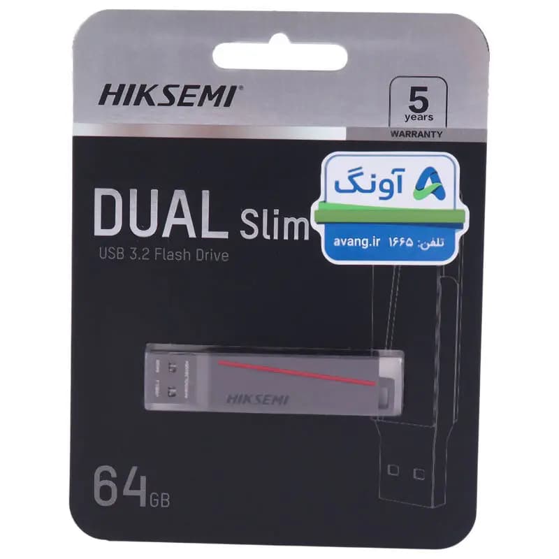 فلش 64 گیگ هایک سمی Hiksemi E307C OTG Type-C USB3.2 — تصویر ۹