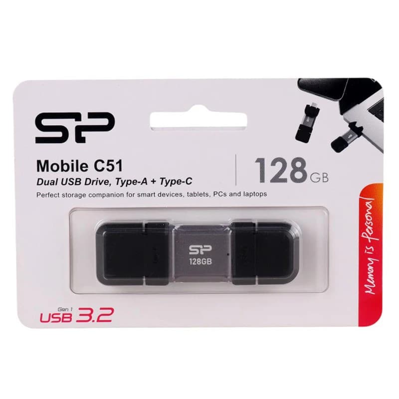 فلش 128 گیگ سیلیکون پاور Silicon Power Mobile C51 OTG Type-C USB3.2 — تصویر ۸