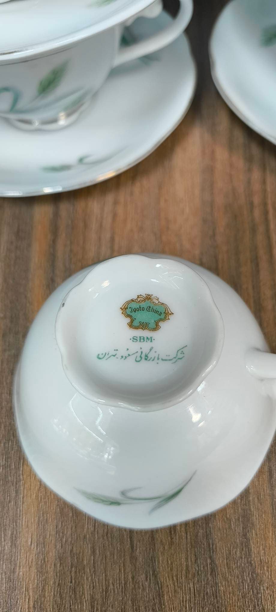 ست چای خوری گل گندمی ژاپنی قدیمی — تصویر ۵