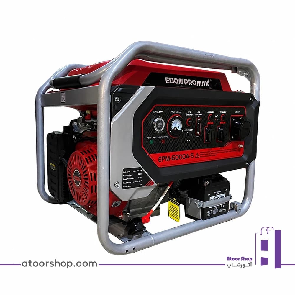 موتور برق 6 کیلووات استارتی بنزینی ادون EDON مدل EPM-6000A-S — تصویر ۵