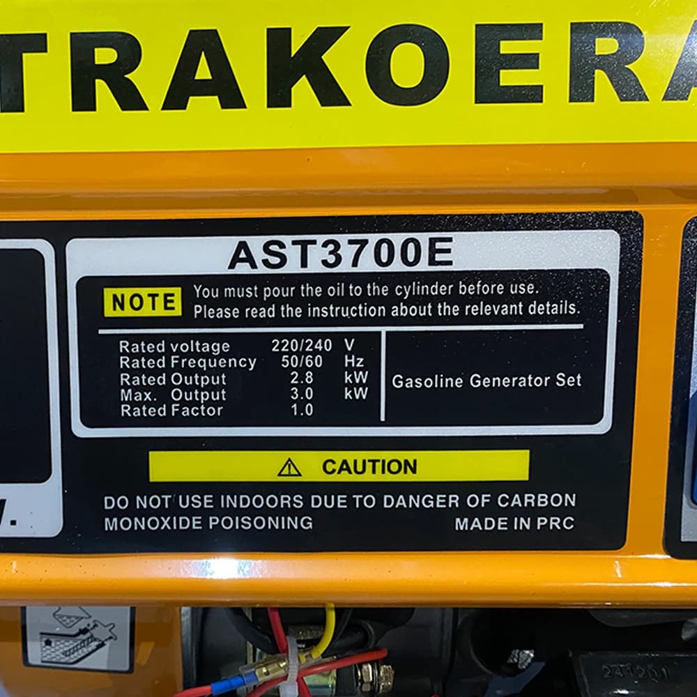 موتور برق 3 کیلووات استارتی آسترا ASTRA مدل AST3700E — تصویر ۷