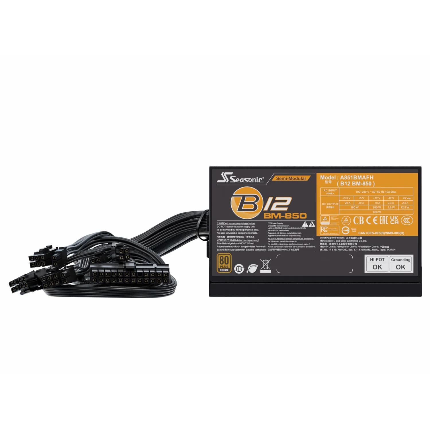 پاور Seasonic B12 BM 850W Bronze — تصویر ۳