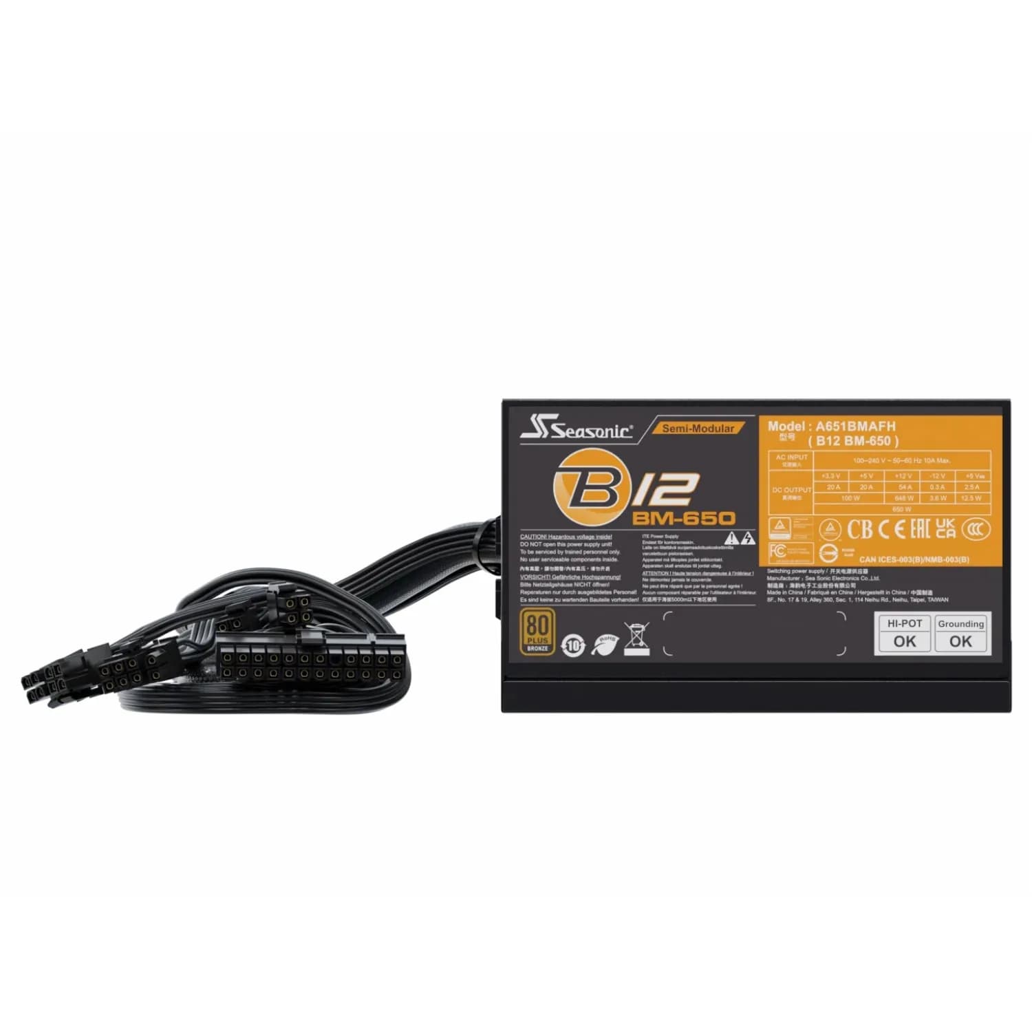 پاور Seasonic B12 BM 650W Bronze — تصویر ۳