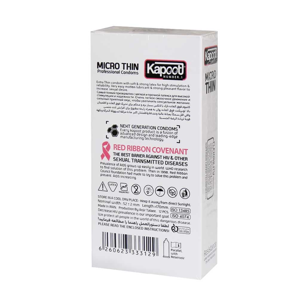کاندوم کاپوت مدل Micro Thin تعداد 12 عدد — تصویر ۳