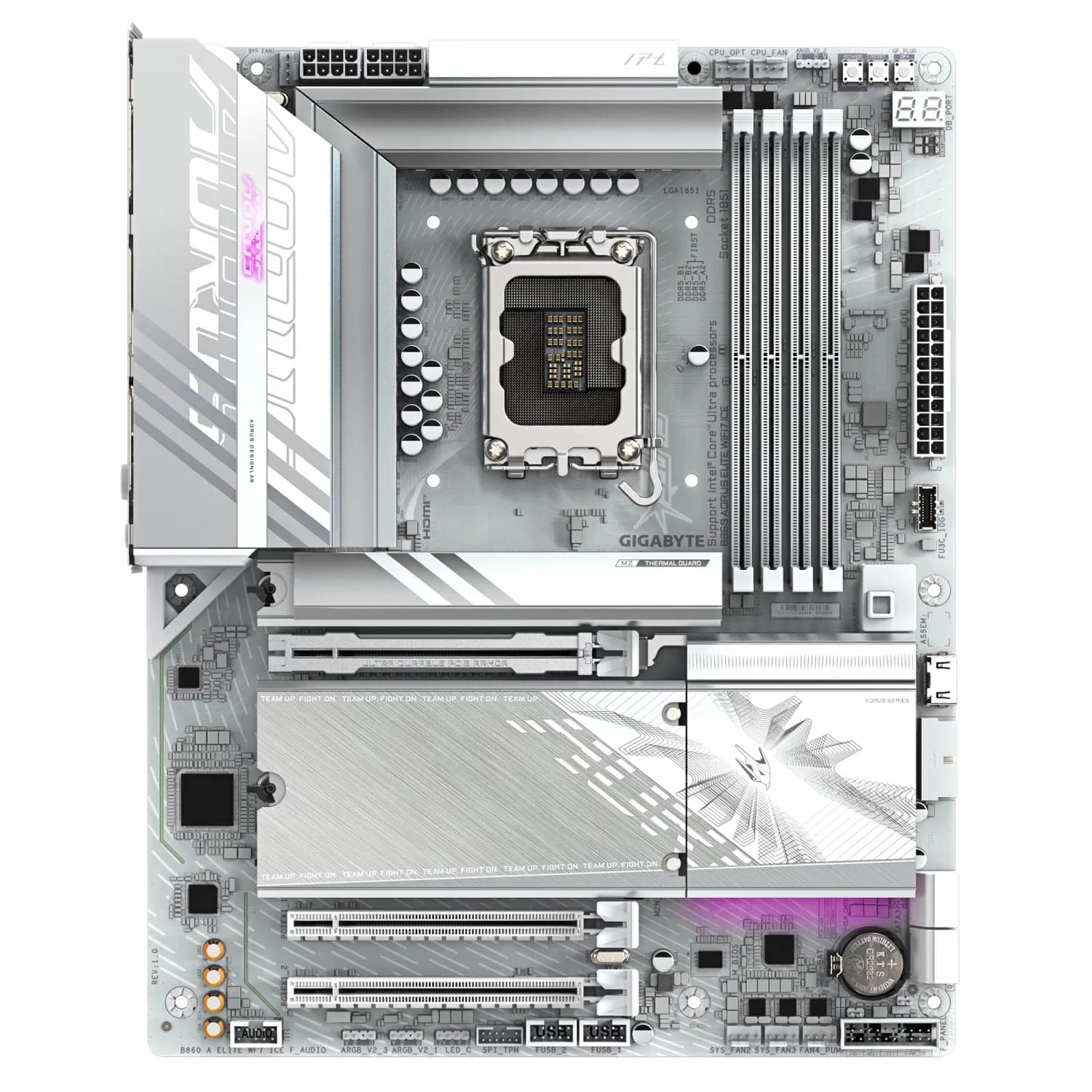 مادربرد GIGABYTE B860 AORUS ELITE WIFI7 ICE — تصویر ۴