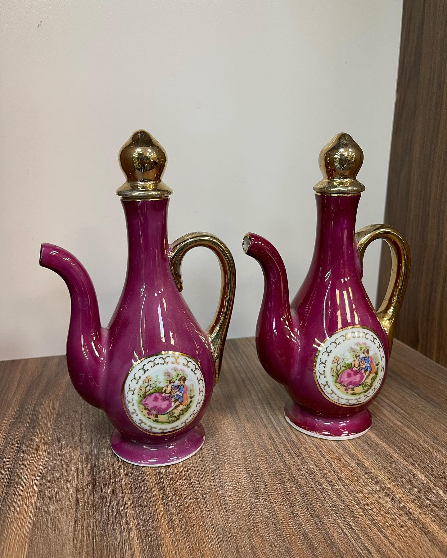 یک جفت گلابپاش دنسی لاکی ژاپنی قدیمی — تصویر ۳