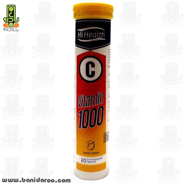 قرص جوشان ویتامین سی 1000 های هلث 20 عددی Hi Health