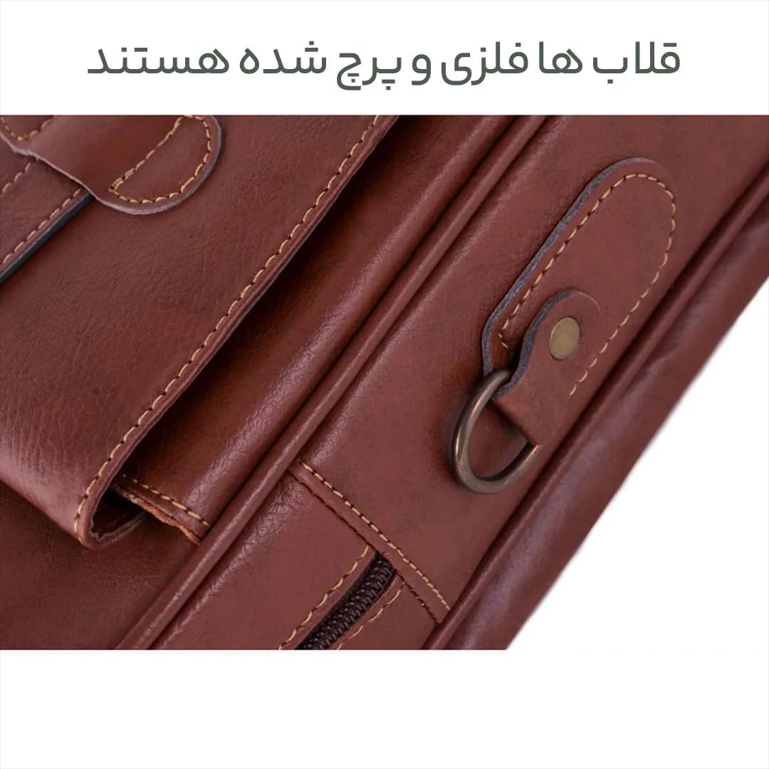 کیف دستی اداری چرمی مدل LM30634 — تصویر ۹
