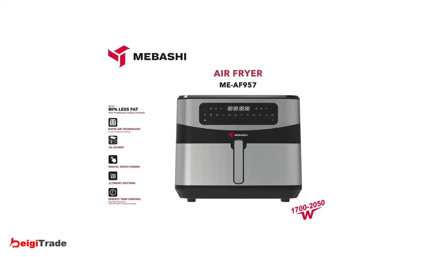 سرخ کن بدون روغن مباشی مدل ME-AF957 — تصویر ۳