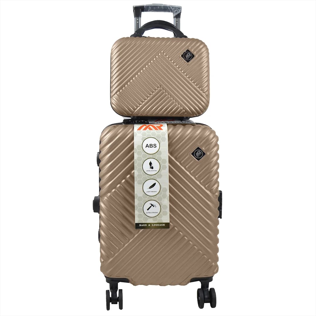 چمدان MR مدل MR-40350-PK سایز کوچک به همراه چمدان لوازم آرایشی — تصویر ۸