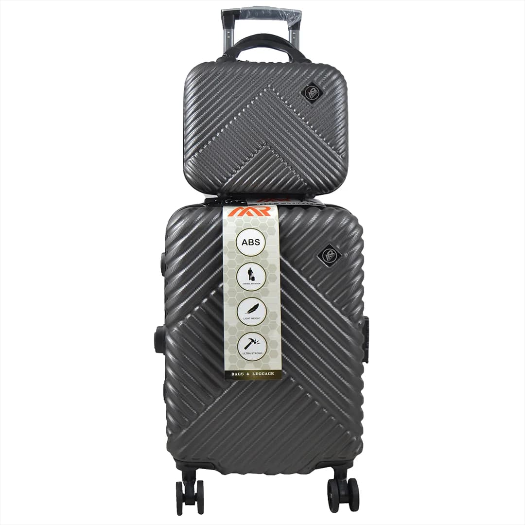 چمدان MR مدل MR-40350-PK سایز کوچک به همراه چمدان لوازم آرایشی